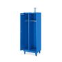 Feuerwehrschrank, SW-Trennung, 2 Abteile, BTH 700x500x1920 mm, Enzianblau