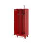 Feuerwehrschrank, SW-Trennung, 2 Abteile, BTH 700x500x1920 mm, Feuerrot