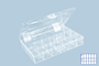 Sortimentskasten PS-Compact, 18 Fcher, glasklar, 1 Stk.