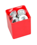 Einsatzbox EuroPlus Insert 63/1 rot, B/T/H 54x54x63 mm, 160 Stk.