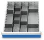 Schubladeneinsatz Metalleinteilung 450x600 mm BLH 100 mm