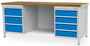 Werkbank | Kastenwerkbank 7 x Schublade 1 x Fachboden B/T/H 2000x750x859 mm
