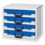 Kofferschrank EuroPlus mit 4 Kleinteilekoffer aus Stahlblech