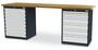 Reihenwerkbank inkl. 2 x Schubladenschrank 2500x600x960 mm