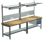 Werkbank | Kastenwerkbank + Multi-Wand-Aufbau B/T/H 3000x750x859 mm