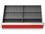 Schubladeneinsatz Metalleinteilung 600x400 mm BLH 200 mm