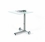 Beistelltisch fahrbar mit Glasplatte 