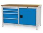 Werkbank | Kastenwerkbank 4 x Schublade 1 x Fl�gelt�r B/T/H 1500x750x859 mm