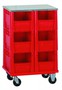 Schwerlast-Transport-Stapelkasten-Regal VTR 6/R 400, rot 