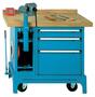 Mobile Werkbank Typ FMW 100/3, 3 Schubladen, Schraubstock 