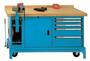 Mobile Werkbank Typ FMW 150/5/T, 5 Schubladen, 1 T�re, Schraubstock 