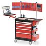 Maxmobile 1 | Werkstattwagen mit Lochplattenaufbau, 5 Schubladen