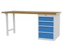 Werkbank | Reihenwerkbank 4 Schubladen B/T/H 2000x750x859 mm