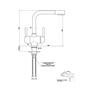 Drei-Wege-Wasserhahn Ganimed L Chrom (f�r Niederdruck)