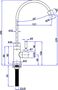 Wasserhahn Novara aus Edelstahl von Alvito mit Wirbleranschluss f�r Alvito / Carbonit Filtersysteme