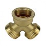 2-Wege Verteiler Y-St�ck Gabelst�ck Eckventiladapter allseitig 3/4 Messing 