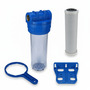 Wasser Filtergeh�use 10 3-teilig 3/4 IG Messing Vorfilter Pool + Aktivkohle
