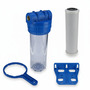 Wasser Filtergeh�use 10 3-teilig 1/2 IG Messing Vorfilter Garten + Aktivkohle