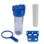 Wasser Filtergeh�use 10 3-teilig 1/2 IG Messing Vorfilter Garten + Sediment