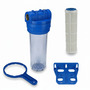 Wasser Filtergeh�use 10 3-teilig 3/4 IG Messing Vorfilter Pool + Mehrwegfilter