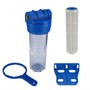 Wasser Filtergeh�use 10 3-teilig 1/2 IG Messing Vorfilter Garten + Mehrwegfilter