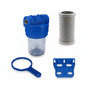 Wasser Filtergeh�use 5 3-teilig 1/2 IG Messing Vorfilter Garten + Aktivkohle
