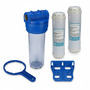 Brunnen Wasser Filter 10 Geh�use mit 3/4 IG Garten Pool mit 2x Eisenfilter