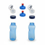 2x 0,5L Kavodrink Wasserflasche mit Lebensblume-Deckel + 2x FlipTop + 2x Push-Pull