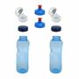 2x 0,75L Kavodrink Wasserflasche Trinkflasche + 2x FlipTop + 2x Push-Pull