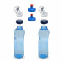 2x 1,0L Kavodrink Wasserflasche mit Lebensblume Deckel + 2x FlipTop + 2x Push-Pull