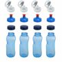 4x 0,5L Kavodrink Wasserflasche Trinkflasche + 4x FlipTop + 4x Push-Pull