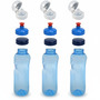 3x 0,75L Kavodrink Wasserflasche Trinkflasche + 3x FlipTop + 3x Push-Pull