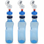3x 1,0L Kavodrink Wasserflasche Trinkflasche + 3x FlipTop + 3x Push-Pull