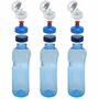 3x 1,0L Kavodrink Wasserflasche mit Lebensblume Deckel + 3x FlipTop + 3x Push-Pull