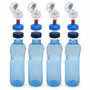 4x 1,0L Kavodrink Wasserflasche Trinkflasche + 4x FlipTop + 4x Push-Pull