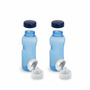 2x Original Kavodrink Tritan Trinkflasche 0,5 L Wasserflasche BPA frei + 2x Trinkdeckel Flip Top
