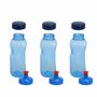 3x Kavodrink Tritan 0,5 L Wasserflasche (BPA frei) + 3x Trinkdeckel Push-Pull mit Trinknippel Flasche Sport