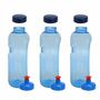 3x Kavodrink Tritan 1 L Wasserflasche (BPA frei) + 3x Trinkdeckel Push-Pull mit Trinknippel Flasche Sport