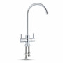 Umkehrosmose Design Doppelwasserhahn 2-Wege-Hahn verchromt mit Keramikventil f�r 1/4 Schl�uche
