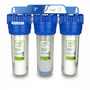 TWaLa 3-Stufen Wasserfiltergeh�use Hauswasserwerk mit Messing 3/4? Anschluss inkl. Filterpatronen