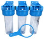 TWaLa 3-Stufen Wasserfiltergeh�use Hauswasserwerk mit Messing 3/4? Anschluss inkl. Filterpatronen