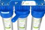 TWaLa 3-Stufen Wasserfiltergeh�use Hauswasserwerk mit Messing 3/4? Anschluss inkl. Filterpatronen