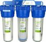 TWaLa 3-Stufen Wasserfiltergeh�use Hauswasserwerk mit Messing 3/4? Anschluss inkl. Filterpatronen