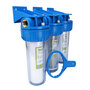 TWaLa 3-Stufen Wasserfiltergeh�use Hauswasserwerk mit Messing 3/4? Anschluss inkl. Filterpatronen