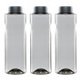 3x Kavodrink Premium Trinkflasche Wasserflasche Schwarz 0,8 L