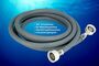 Zulaufschlauch Waschmaschine Geschirrsp�ler 3/4 Zoll Winkel/Gerade inkl. Dichtung Wasserzulaufschlauch universell verwendbar Hersteller unabh�ngig aus robustem Kunststoff (3m)