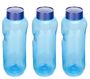 3x Kavodrink Trinkflasche aus Tritan 0,75 Liter, ohne Weichmacher & BPA enth�lt neue blaue Deckel mit integrierter Dichtung auslaufsicher