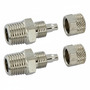Edelstahlfitting 1/4 AG auf 1/4 Schlauch mit Mutter 1 Paar 