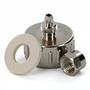 Adapter 3/4 IG Messing verchromt, 1/4 Schlauch zum Schrauben 