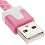 1m USB Daten und Ladekabel Pink f�r alle Smartphone und Tablet Micro USB